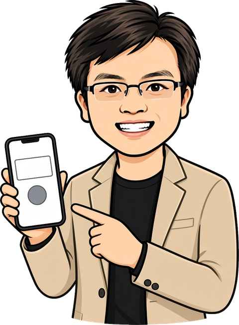 BigBrother mascot showing a landing page on a phone