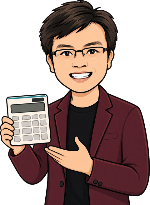 BigBrother mascot holding a calculator for web design pricing